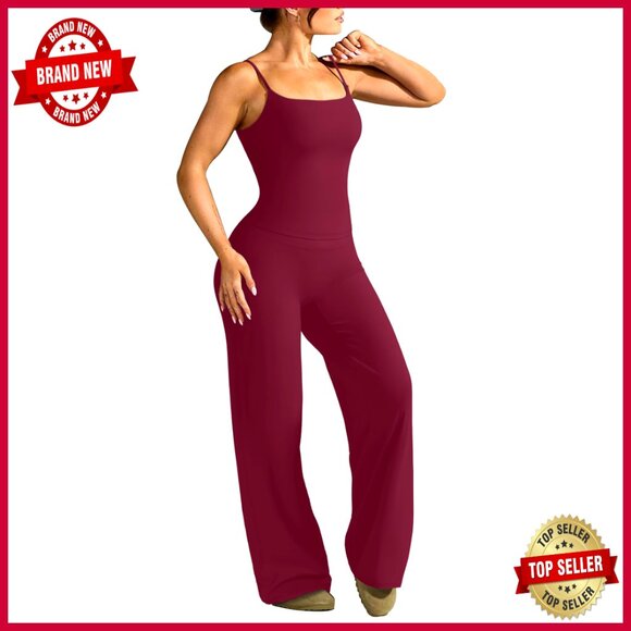 Women's Workout Set Padded Tank Top Straight Leg Yoga Outfit